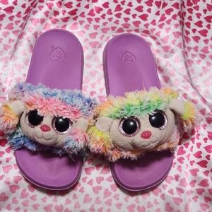 Colorful TY Poodle Kids Slide Sandals Size 1-3
